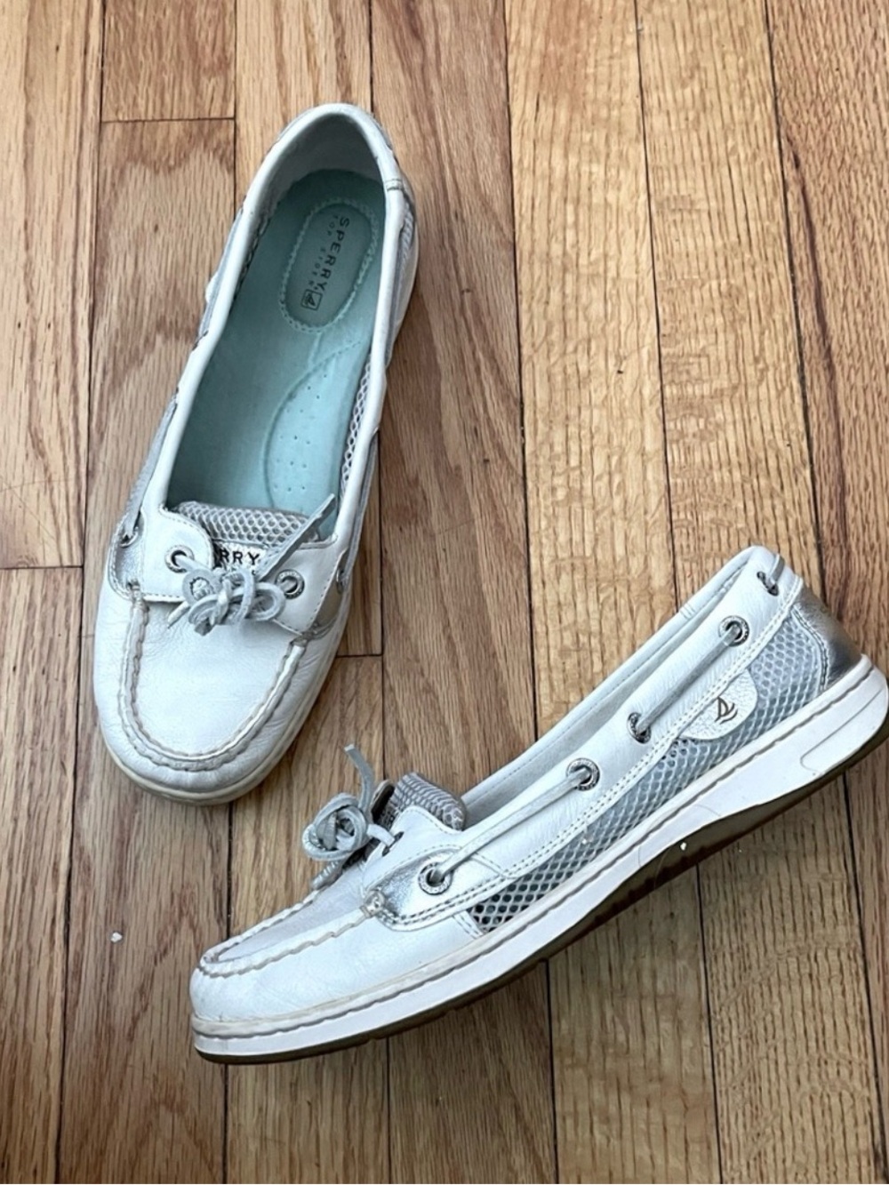 Sperry Top Sider White Mesh Size 8M